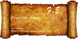 Freiler Emma névjegykártya