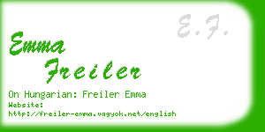 emma freiler business card